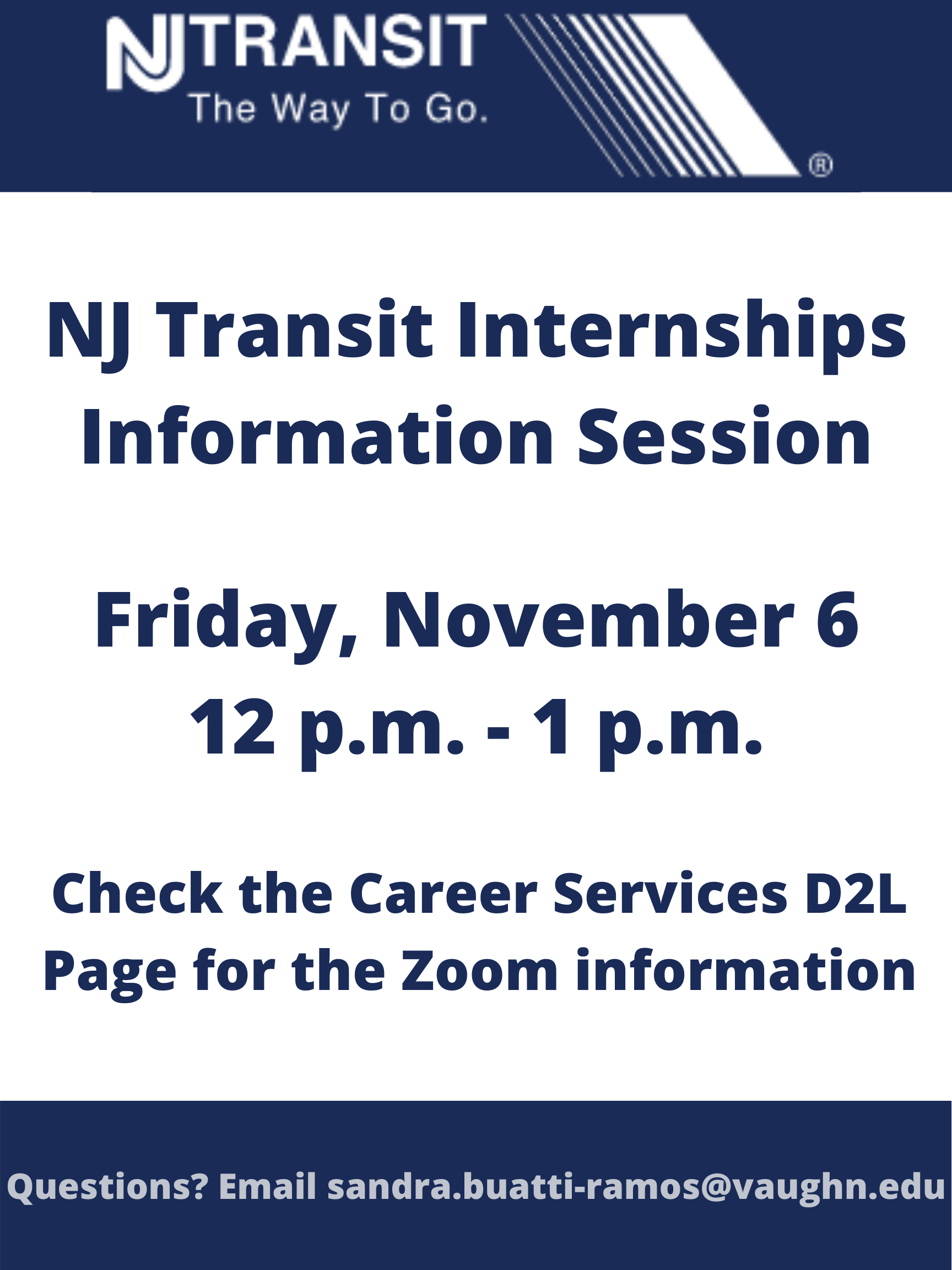 New Jersey Transit Internships Information Session Vaughn College